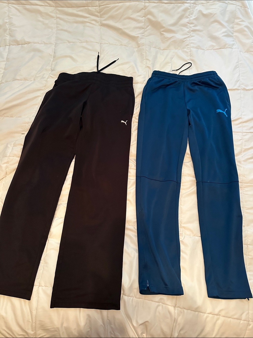 2 Puma womens Track Pants Pair — Black & Blue